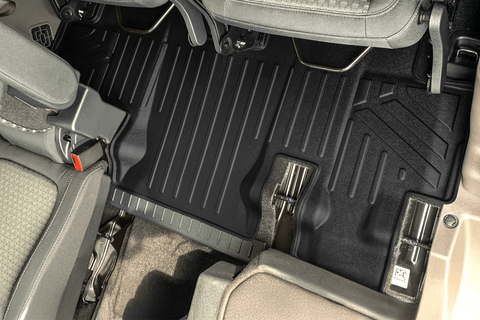 SMARTLINER Custom Fit Floor Liners For 2014-2017 Transit Connect With Carpet Flooring (Long Wheelbase & 2nd Row Bucket Seats)