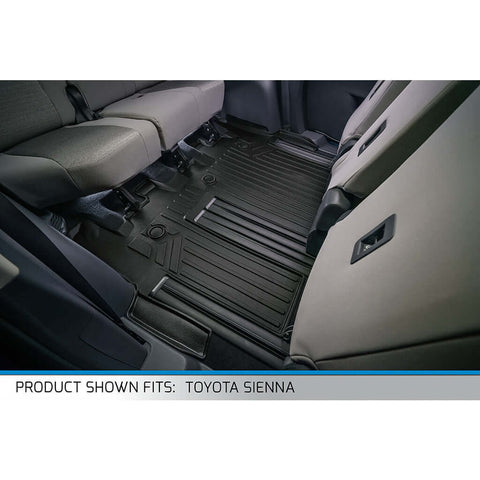 SMARTLINER Custom Fit Floor Liners For 2021-2025 Toyota Sienna with 2nd Row Bench Seat