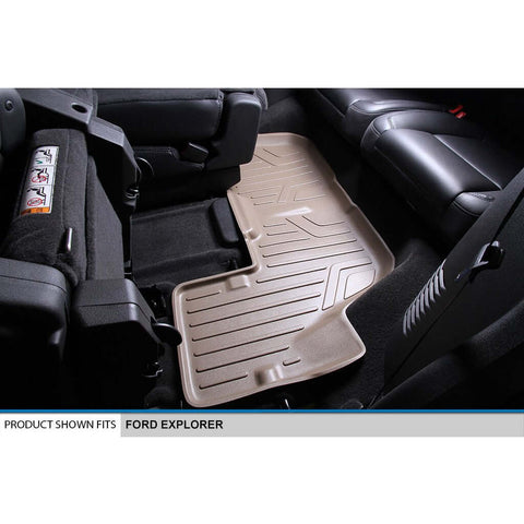 SMARTLINER Custom Fit Floor Liners For 2017-2019 Ford Explorer without 2nd Row Center Console