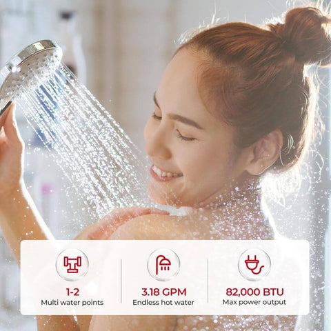 Indoor Natural Gas Tankless Water Heater 3.18 GPM
