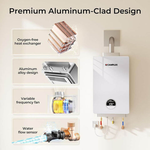 Indoor Natural Gas Tankless Water Heater 3.18 GPM
