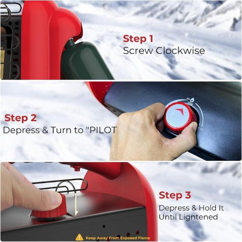 Camplux Portable Heater, Quick Heat 12000 BTU for Camping and Garage, Outdoor Propane Heater BH1501R