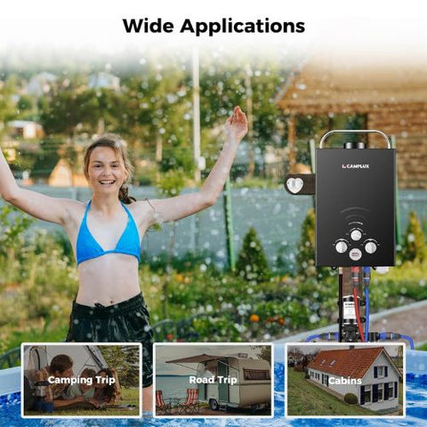 Camplux BW158BP60 Camping Water Heater With Pump Kit