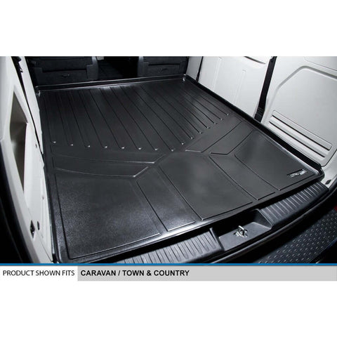 SMARTLINER Custom Fit Floor Liners For 2013-2020 Dodge Grand Caravan with Second Row Bench Seats and 1st Row Super Console