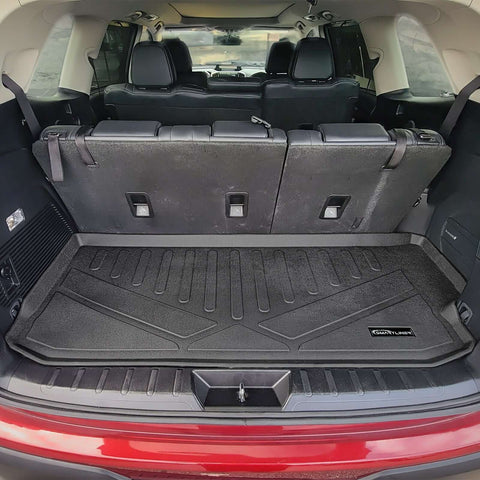 Smart Trim™ Custom Fit Floor Liners For 2019-2025 Subaru Ascent with 2nd Row Bucket Seats and With Subwoofer in the Cargo Area