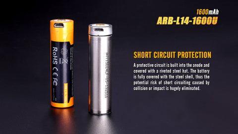 Fenix ARB-L14-1600U 1.5V USB Rechargeable Li-ion AA Battery