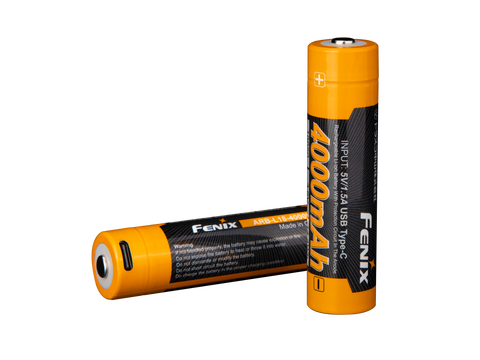 Fenix ARB-L18-4000U High-Capacity USB Rechargeable 18650 Battery - 4000mAh