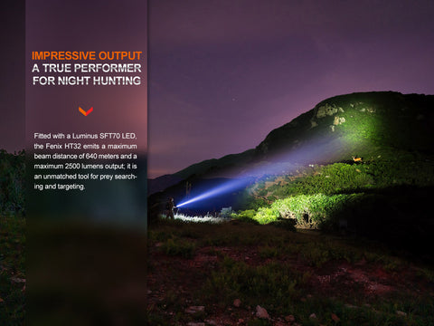 Fenix HT32 Hunting Flashlight with Red & Green Output