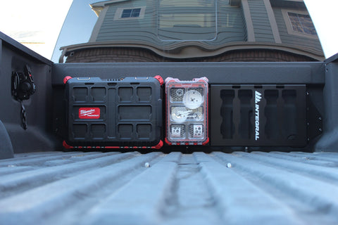 Integral Bulkhead Panel - Ford F150 & Raptor - 5.5' Bed (2015+) - Compatible with Milwaukee Tool Packout Organizers