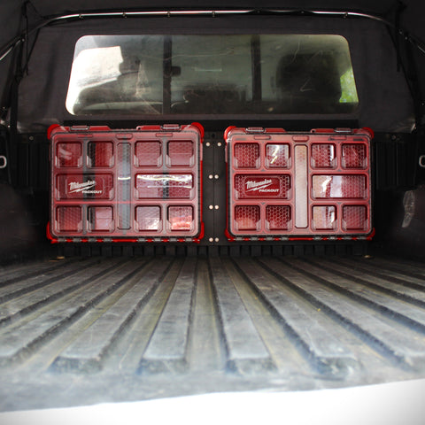 Integral Bulkhead Panel - Toyota Tacoma 2005 - 2023 (Short Bed) - Compatible with Milwaukee Tool Packout Organizers