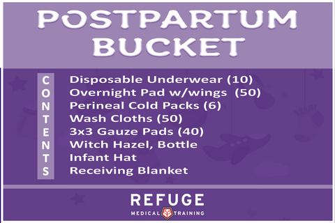 BIRTH OR POSTPARTUM BUCKET