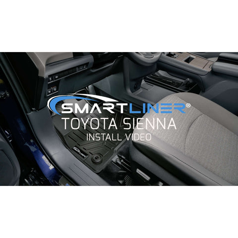 SMARTLINER Custom Fit Floor Liners For 2021-2025 Toyota Sienna with 2nd Row Bucket Seats and Spare Tire