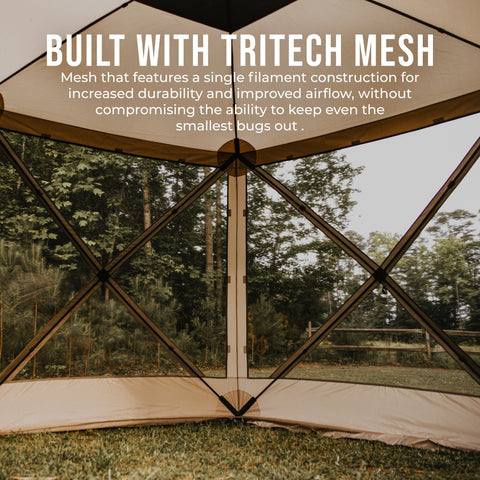 G6 6-Sided Portable Gazebo with TriTech Mesh