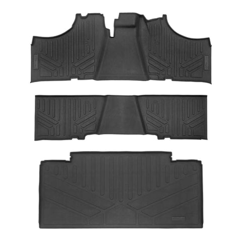 SMARTLINER Custom Fit Rugged Rubber Floor Liners For 2017-2024 Kawasaki Mule (6-Seater Models)