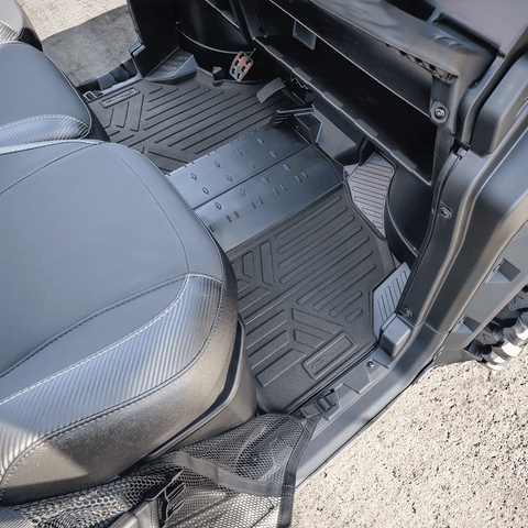 SMARTLINER OUTDOORS™ Custom Fit Rugged Rubber Floor Liners For 2016-2025 Can-Am Defender (6 Seater)