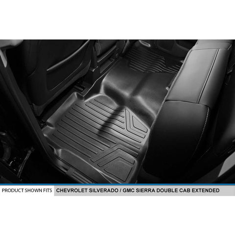 SMARTLINER Custom Fit Floor Liners For Double Cab 2019 Chevrolet Silverado 1500 LD (No OTH)