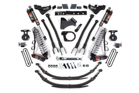 7 Inch Lift Kit w/ 4-Link | FOX 2.5 Performance Elite Coil-Over Conversion | Ford F250/F350 Super Duty (23-25) 4WD | Diesel