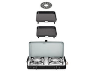 2 COOK 3 PRO DELUXE/ PORTABLE 3 PIECE/ GAS BARBEQUE/ CAMP COOKER