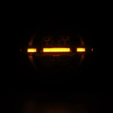 AlphaRex 18-23 Jeep Wrangler JL/Gladiator JT LED Proj Headlights Alpha-Blk w/ Activ Light/Seq Signal