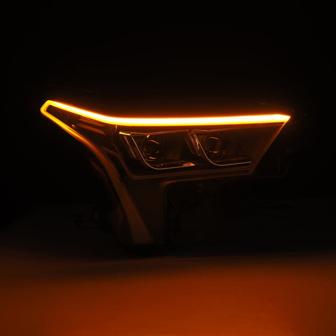 AlphaRex 22-23 Toyota Tundra LUXX-Series Headlights Black w/Amber DRL - Req 810029 OR 810030