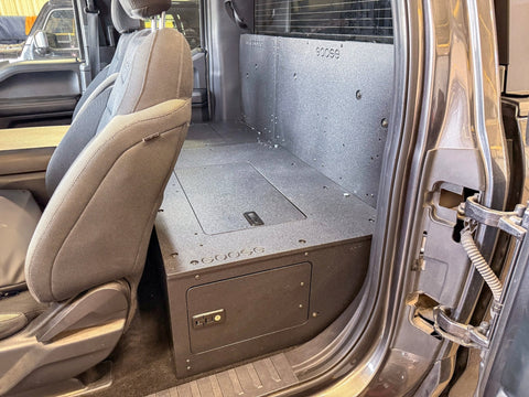 Ford - F-150 - 2015-Present - 13th & 14th Gen - Explore Series - SuperCab - Second Row - HIGH Seat Delete Plate System - Without Subwoofer