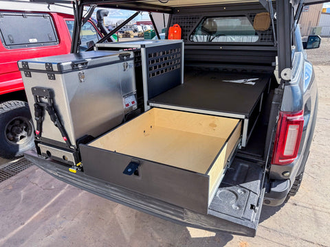Ford F150 Raptor 2015-2020 2nd Gen. SuperCrew - Truck Bed Sleep Deck Drawer with Cubbie