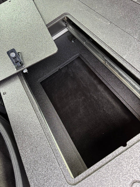 Ford - F250-F550 - 2017-Present - 4th-5th Gen - Super Cab - without the center mounted B&O Subwoofer - Explore Series - Single Drawer Module - With Fitted Top Plate