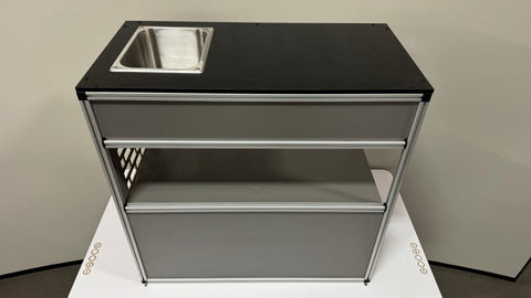 Goose Gear Camper System - Midsize Truck 6Ft Bed - Passenger Side Front Sink and Storage Utility Module