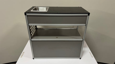 Goose Gear Camper System - Midsize Truck 6Ft Bed - Passenger Side Front Sink and Storage Utility Module