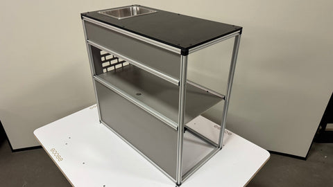 Goose Gear Camper System - Midsize Truck 6Ft Bed - Passenger Side Front Sink and Storage Utility Module