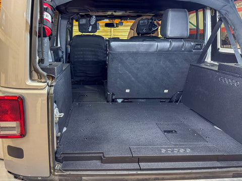 Jeep Wrangler 2007-2018 JKU 4 Door - Second Row Seat Delete Plate System - V2