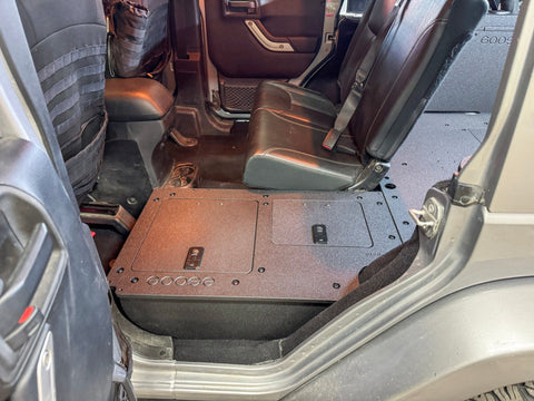 Jeep Wrangler 2007-2018 JKU 4 Door - Second Row Seat Delete Plate System - V2