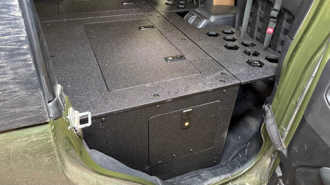 Jeep Wrangler 2018-2023 JLU 4 Door - Second Row Seat Delete Plate System - 8" or 10" Module Based