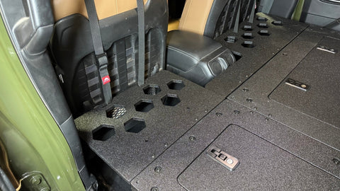 Jeep Wrangler 2018-2023 JLU 4 Door - Second Row Seat Delete Plate System - 8" or 10" Module Based