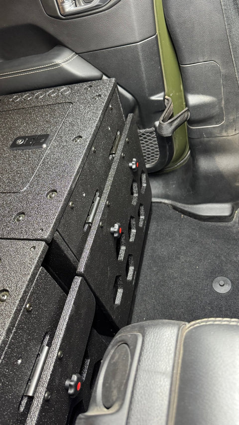 Jeep Wrangler 2018-2023 JLU 4 Door - Second Row Seat Delete Plate System - 8" or 10" Module Based