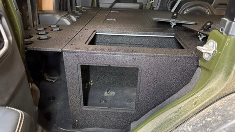 Jeep Wrangler 2018-2023 JLU 4 Door - Second Row Seat Delete Plate System - 8" or 10" Module Based