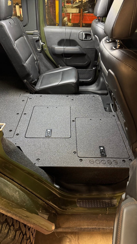 Jeep Wrangler 2024-Present JLU 4 Door - Second Row Seat Delete Plate System - V2