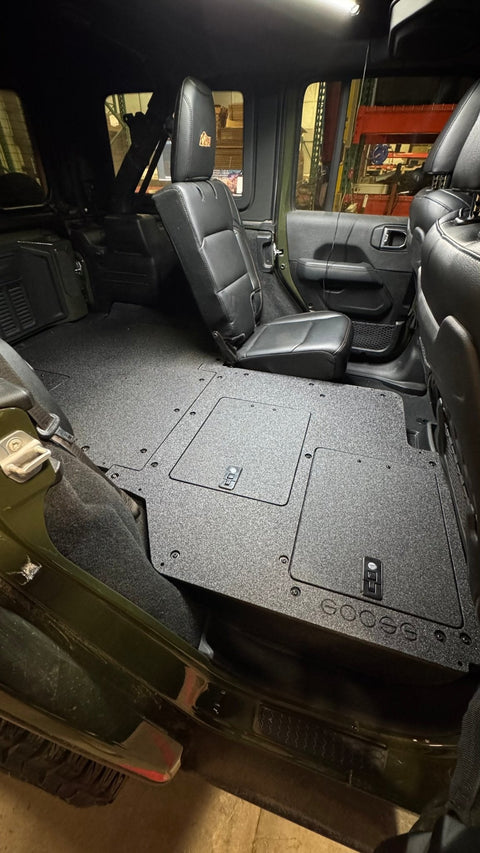 Jeep Wrangler 2018-2023 JLU 4 Door - Second Row Seat Delete Plate System - V2