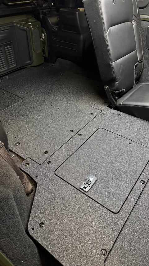 Jeep Wrangler 2018-2023 JLU 4 Door - Second Row Seat Delete Plate System - V2