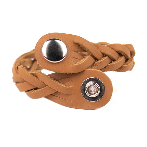 Leather Trinity Braid Bracelet