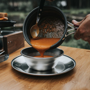 Stainless Dish Set Single